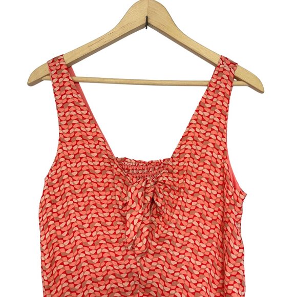 Anthropologie Maeve Verena Top Womens XS Pink Red Boho Tie Front Cottagecore - Picture 3 of 11